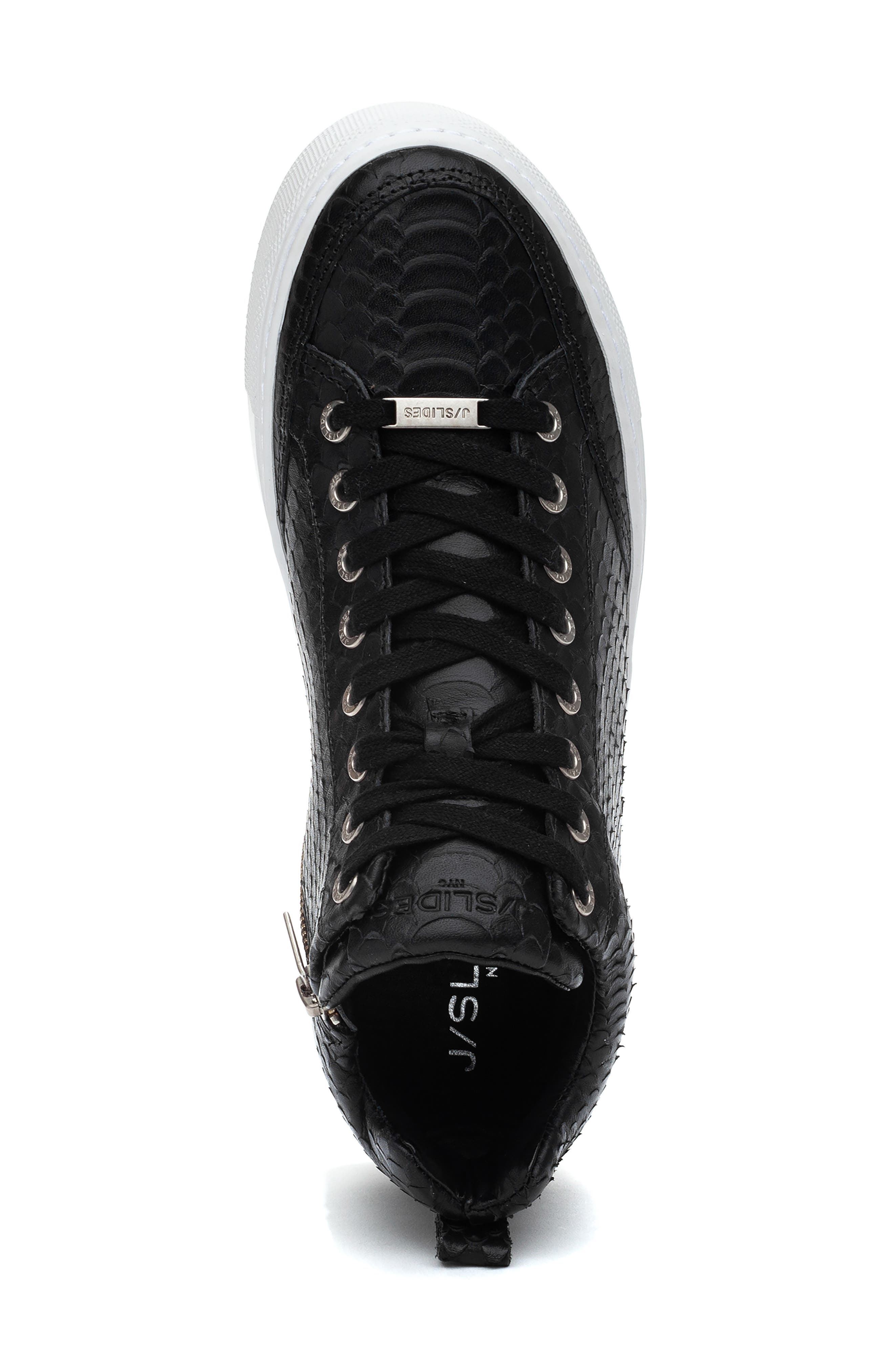 JSlides Leesa Snake Embossed High Top Sneaker, Alternate, color, 