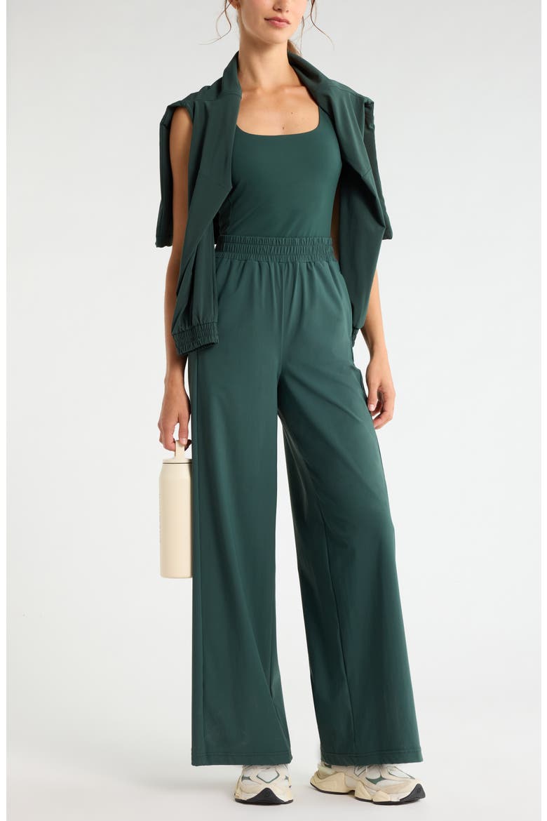 Transit Wide Leg Jumpsuit, Alternate, color, GREEN TIMBER