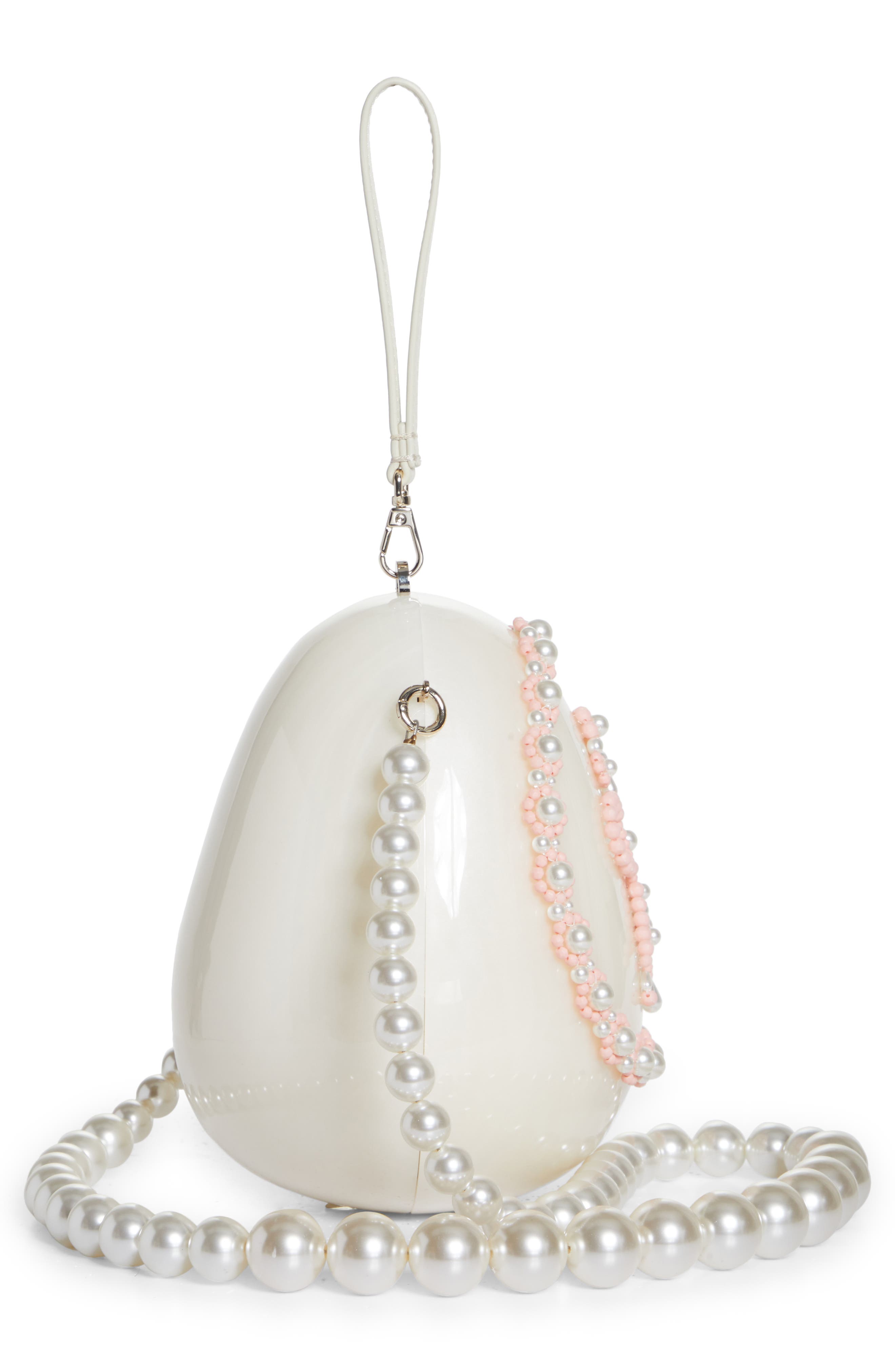Simone Rocha Large Fabergé Egg Bag with Imitation Pearl Strap, Alternate, color, 