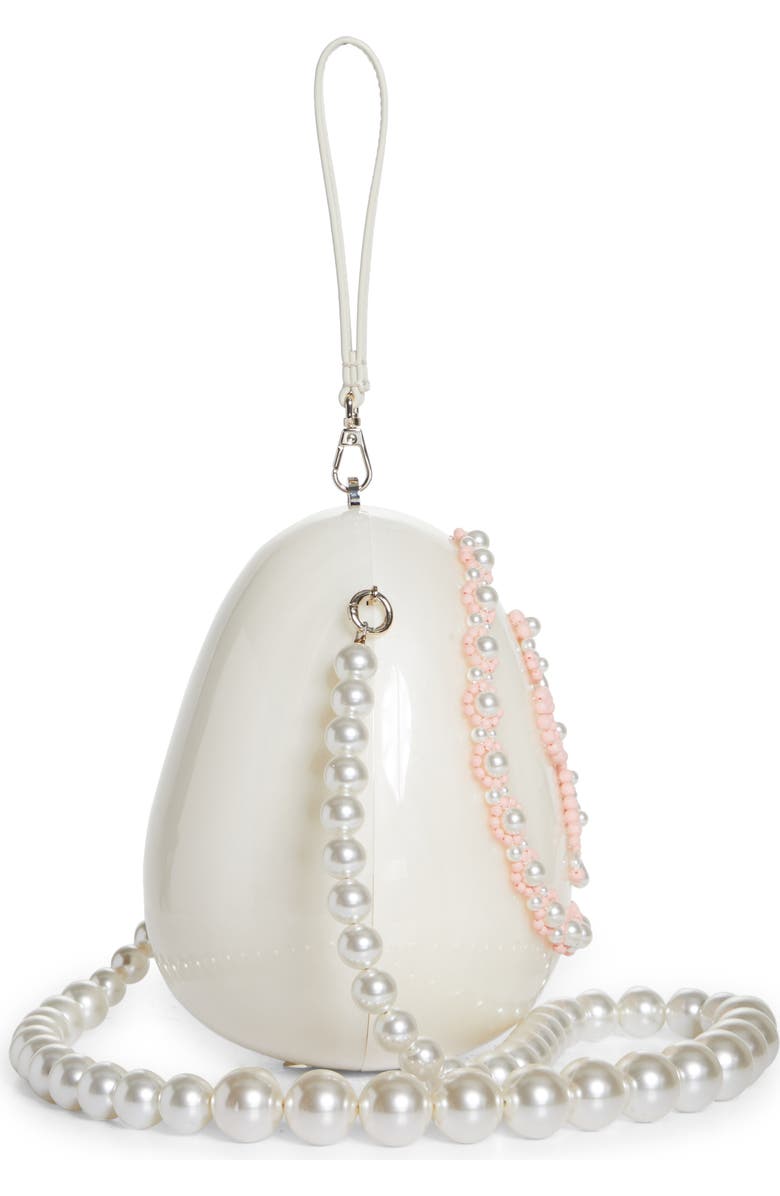 Simone Rocha Large Fabergé Egg Bag with Imitation Pearl Strap, Alternate, color,