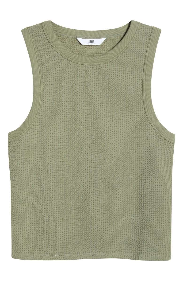 Lunya Stretch Organic Cotton Seersucker Lounge Tank, Alternate, color, Fresh Herb