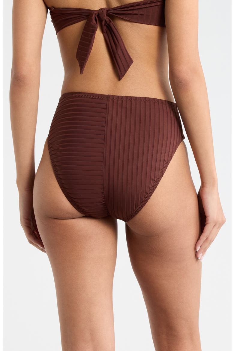 High Waist Bikini Bottoms, Alternate, color, ESPRESSO