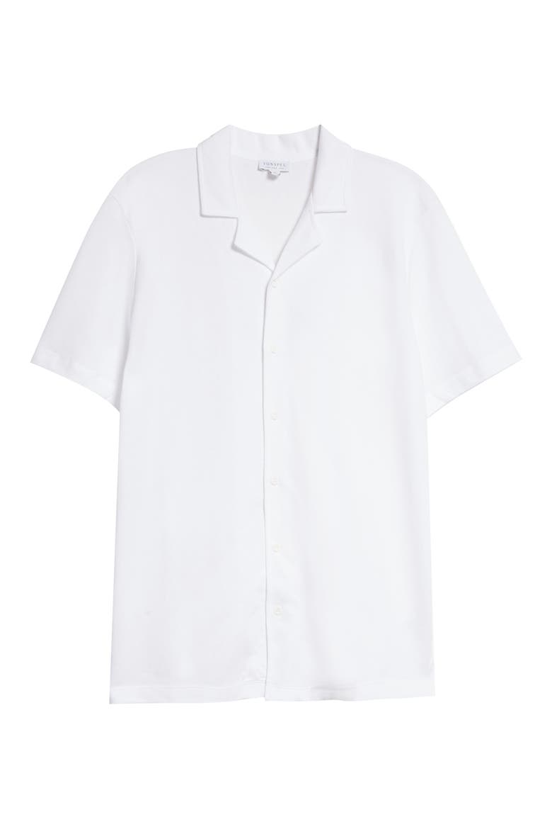 Men's Riviera Cotton Button-Up Shirt, Alternate, color, WHITE