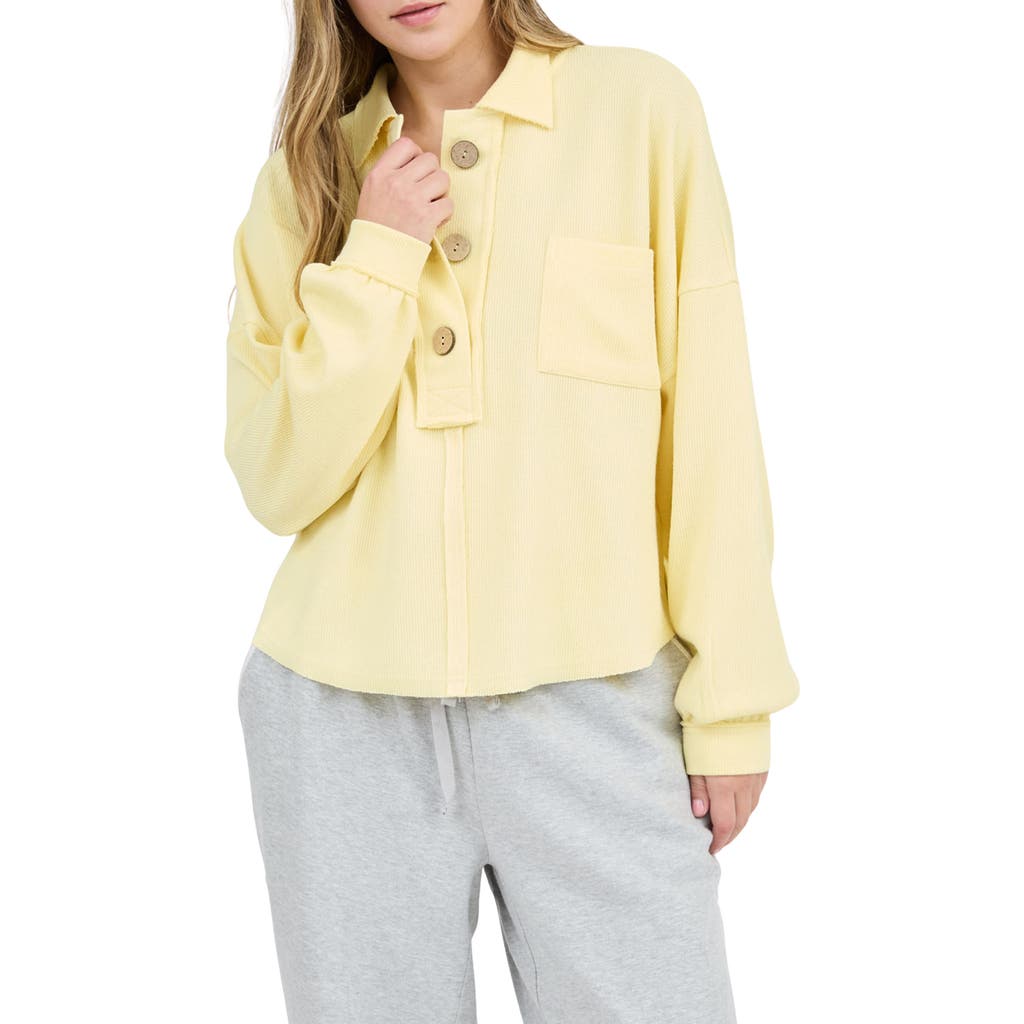 BLU PEPPER BLU PEPPER BUTTON PLACKET SWEATER TOP