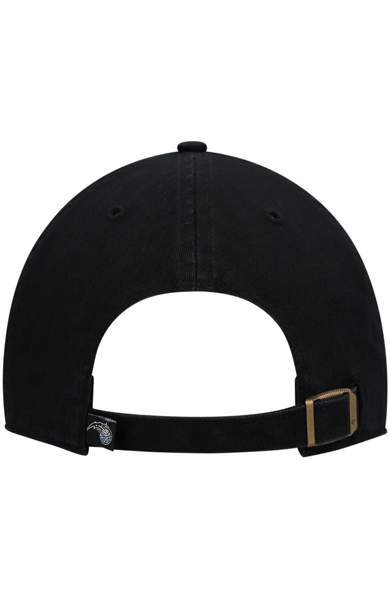 '47 Men's '47 Black Orlando Magic Team Logo Clean Up Adjustable Hat, Alternate, color, 