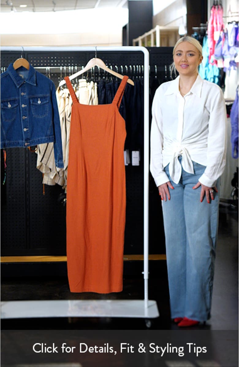 Linen Blend Midi Dress, sales video thumbnail