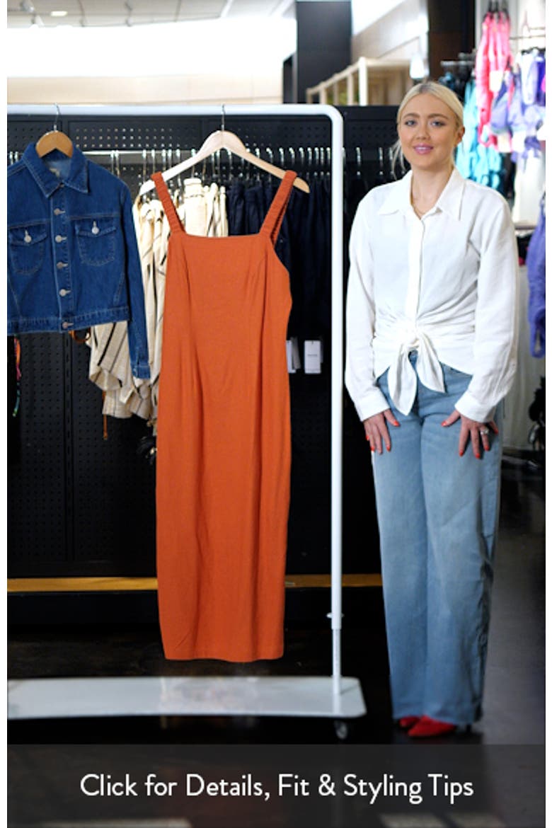 Linen Blend Midi Dress video