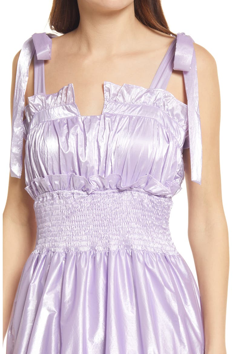 Smocked Tie Strap Dress, Alternate, color, LILAC