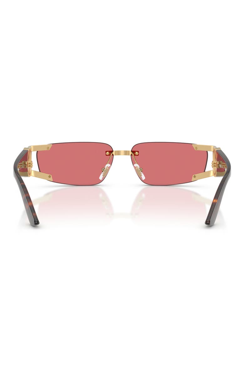 59mm Rectangular Sunglasses, Alternate, color, GOLD / RED HIPER 8