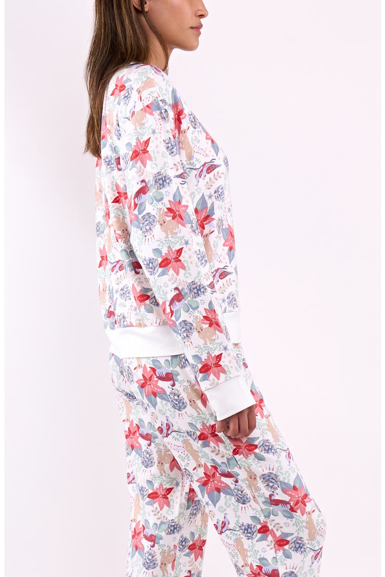 Cozy Crewneck Pajamas, Alternate, color, IVORY