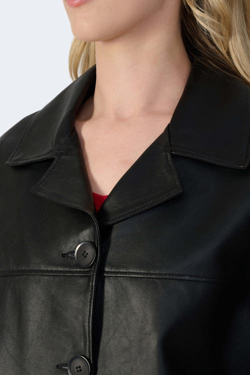 Furniq Uk Colette Leather Jacket In Black