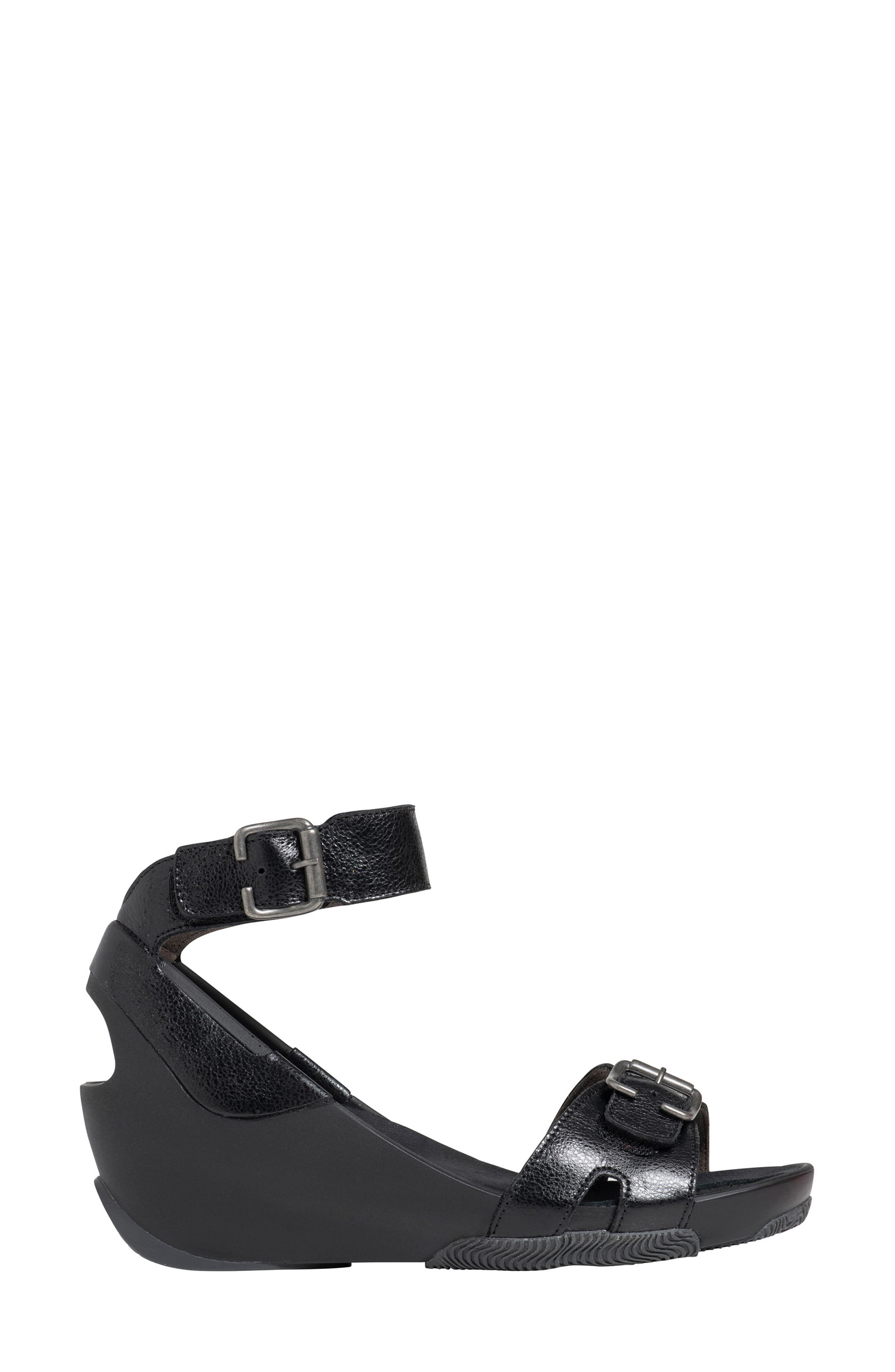 Wolky Eraza Ankle Strap Sandal, Alternate, color, Black
