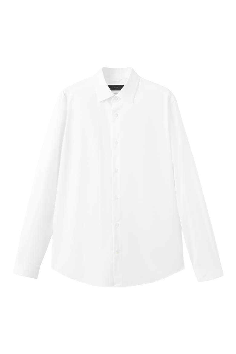 Regular Fit Stretch Cotton Blend Button-Up Shirt, Alternate, color, WHITE