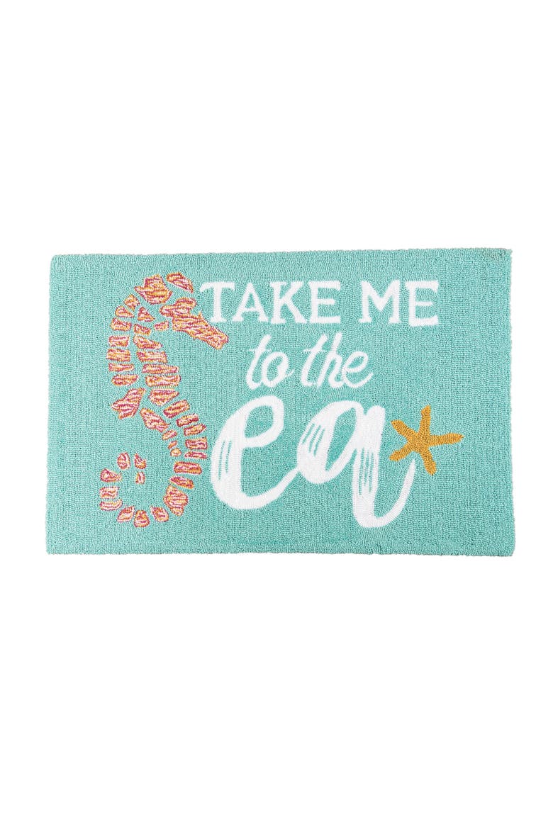 1'10" x 2'10" Take Me To The Sea Rug, Main, color, Blue