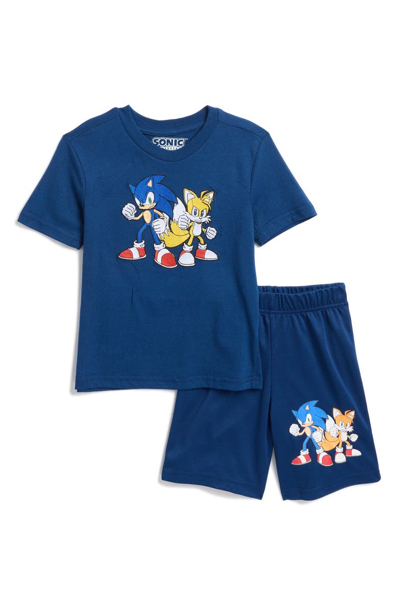 Freeze Kids' Sonic the Hedgehog<sup>®</sup> Graphic T-Shirt & Shorts Set, Main, color, 
