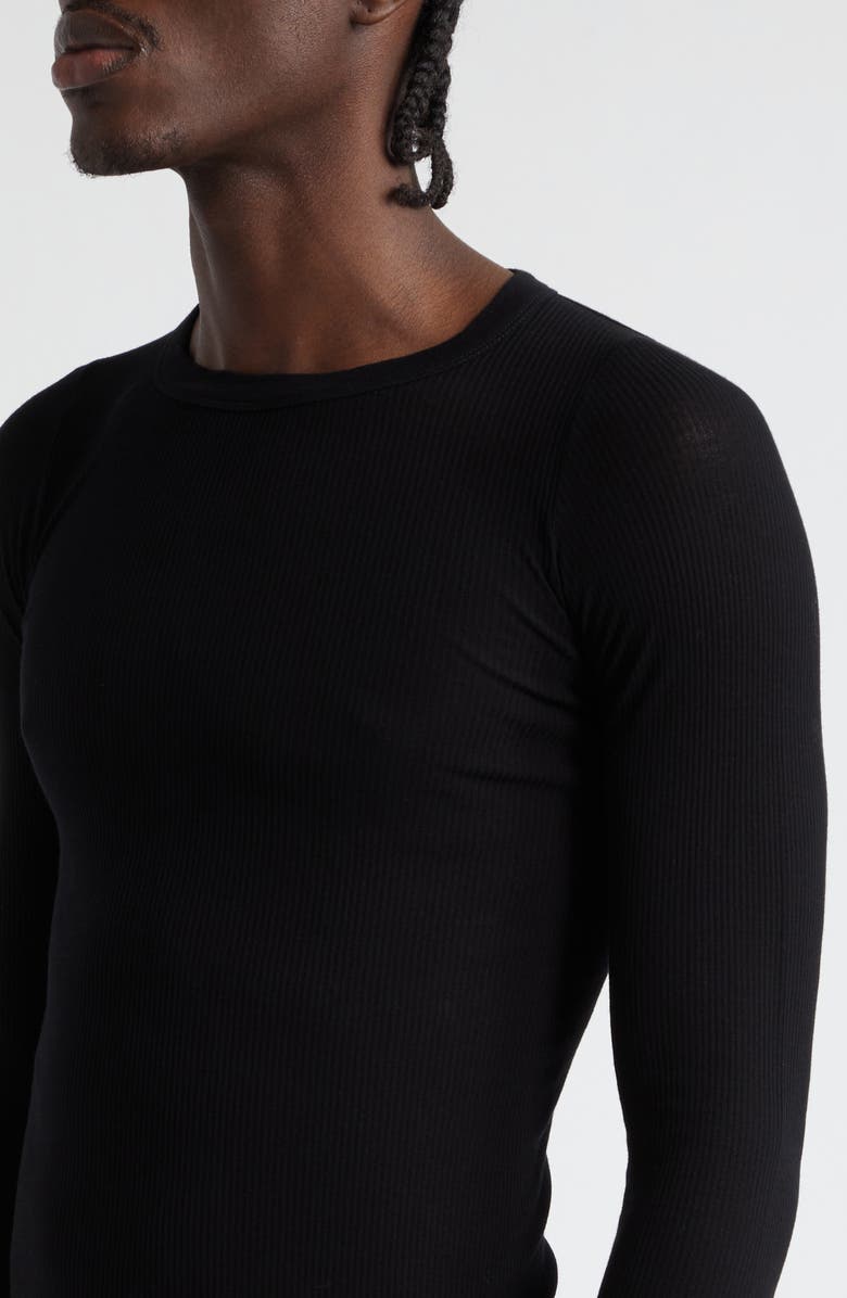 Rick Owens Forever Rib Jersey T-Shirt, Alternate, color, Black