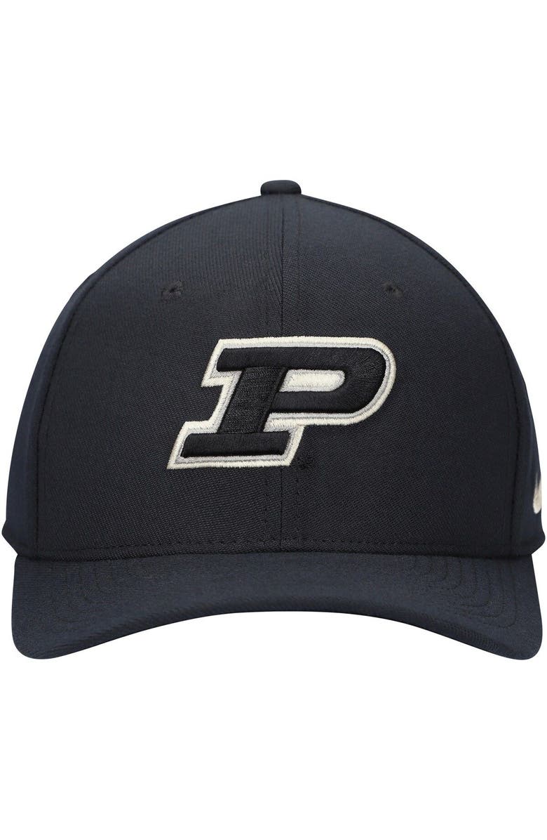 Nike Men's Nike Black Purdue Boilermakers Classic99 Swoosh Performance Flex Hat, Alternate, color,