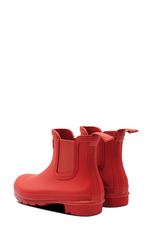 Hunter Original Waterproof Chelsea Rain Boot In Red