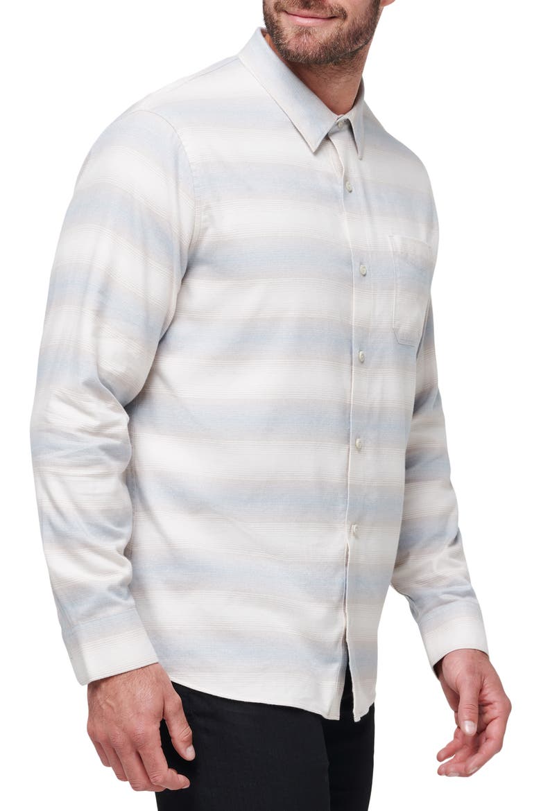 Cloud Flannel Button-Up Shirt, Alternate, color, MOONBEAM/ STELLAR BLUE