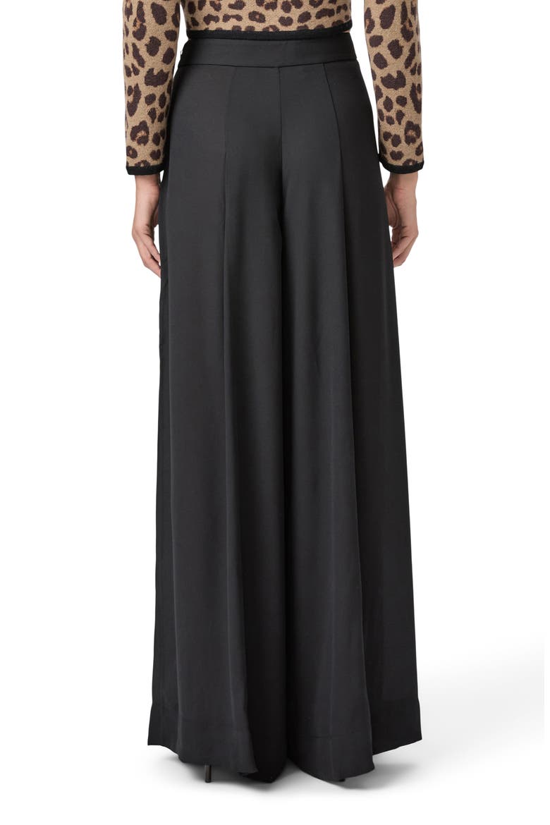 Cecil Pleated Wide Leg Pants, Alternate, color, BLACK