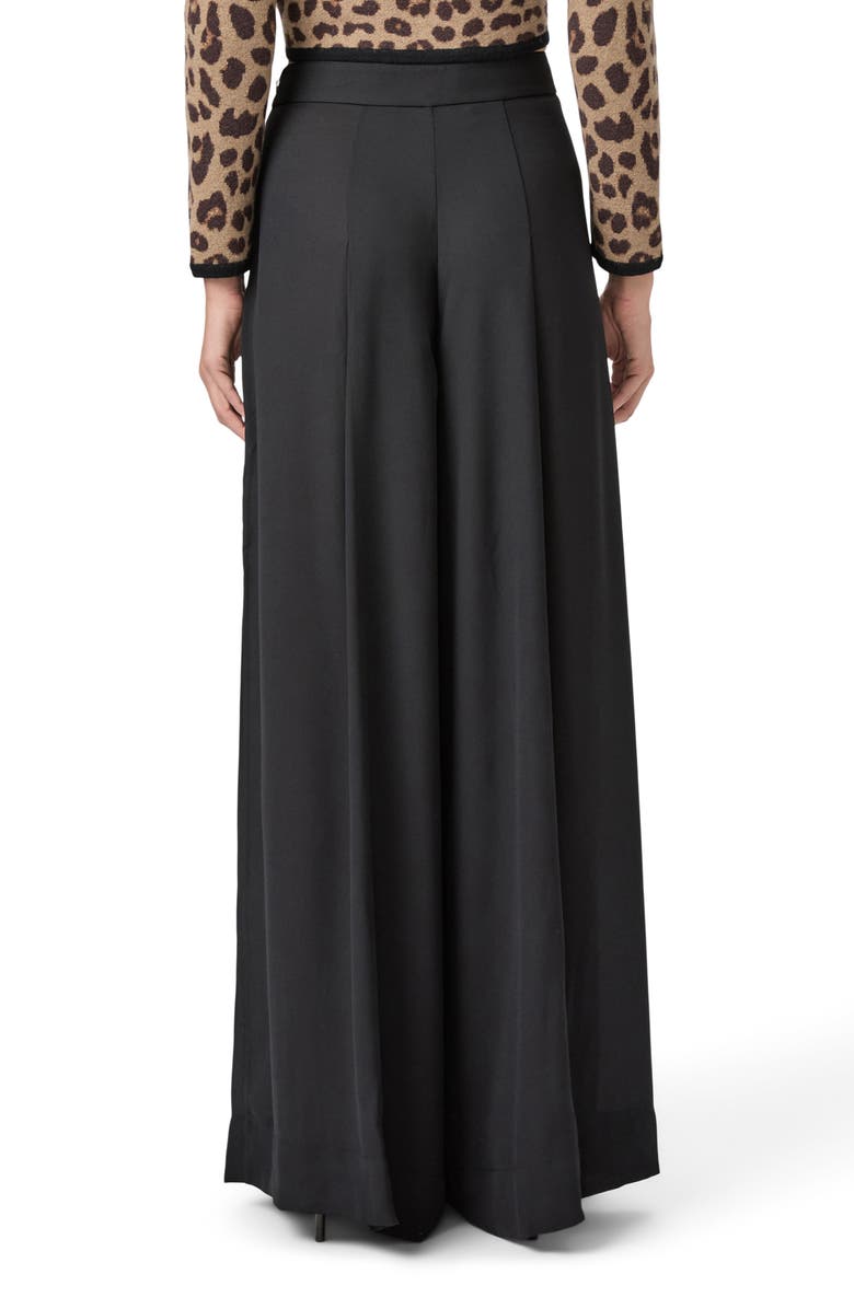 PAIGE Cecil Pleated Wide Leg Pants, Alternate, color, Black
