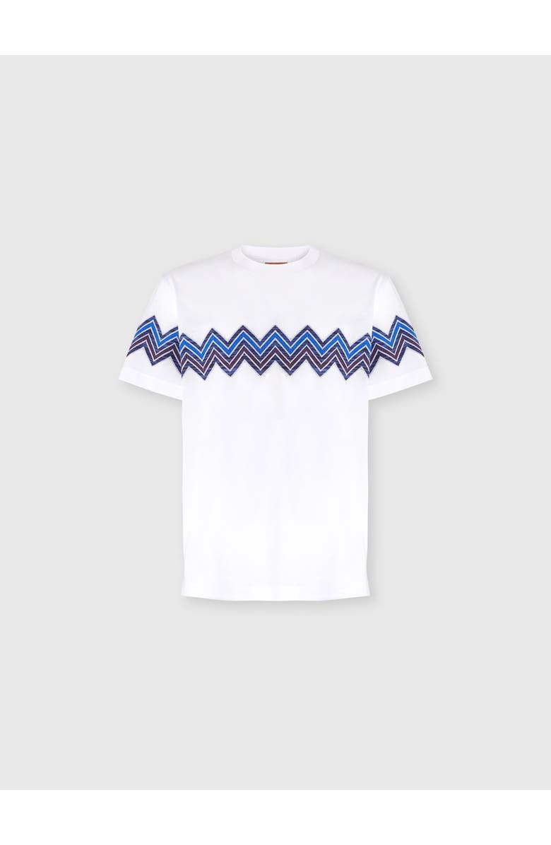 Missoni T-shirt With Maxi Chevron Insert, Main, color, White