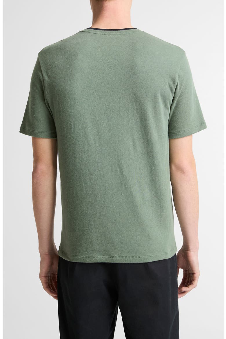 Loose Knit Double Collar Crewneck T-Shirt, Alternate, color, LAUREL/ COASTAL