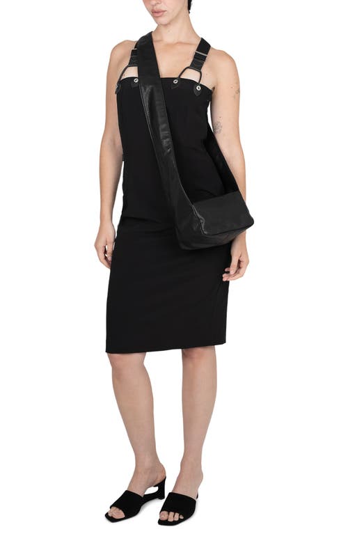 Jeffrey Campbell Boxed-up Leather Crossbody Bag In Black