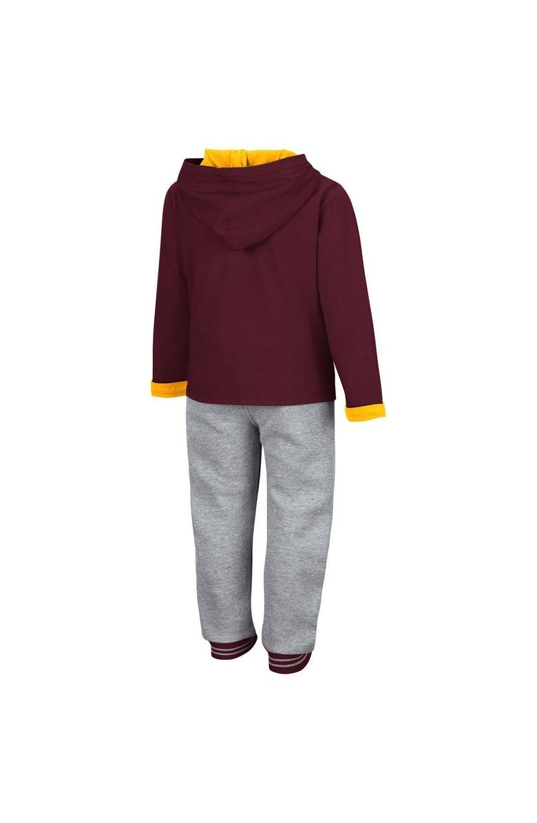 COLOSSEUM Toddler Colosseum Maroon/Heathered Gray Minnesota Golden Gophers Poppies Pullover Hoodie and Sweatpants Set, Alternate, color, 