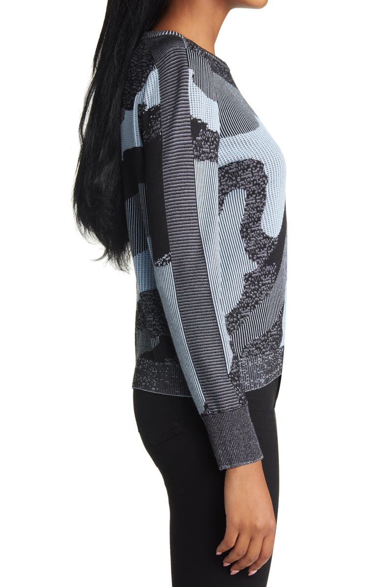 Ming Wang Landscape Pattern Tunic Sweater, Alternate, color, 