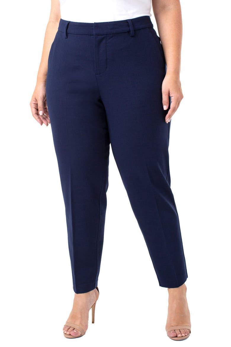Liverpool Kelsey Ponte Knit Trousers, Main, color, CADET BLUE