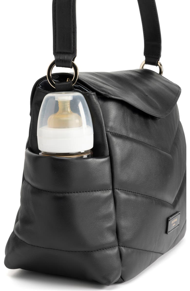 Storksak Aria Leather Diaper/Stroller Bag, Alternate, color,