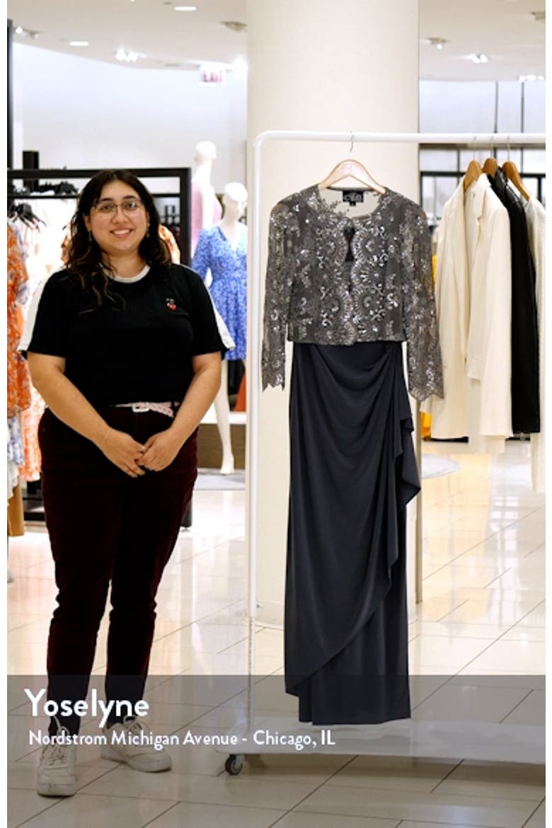 Embroidered Empire Gown with Jacket video