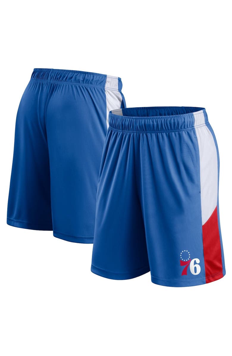 FANATICS Men's Fanatics Branded Royal Philadelphia 76ers Champion Rush Practice Performance Shorts, Alternate, color, 