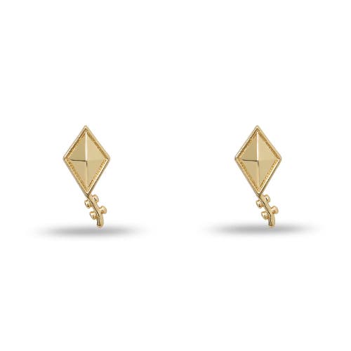 Lele Sadoughi Kappa Alpha Theta Stud Earrings In Gold