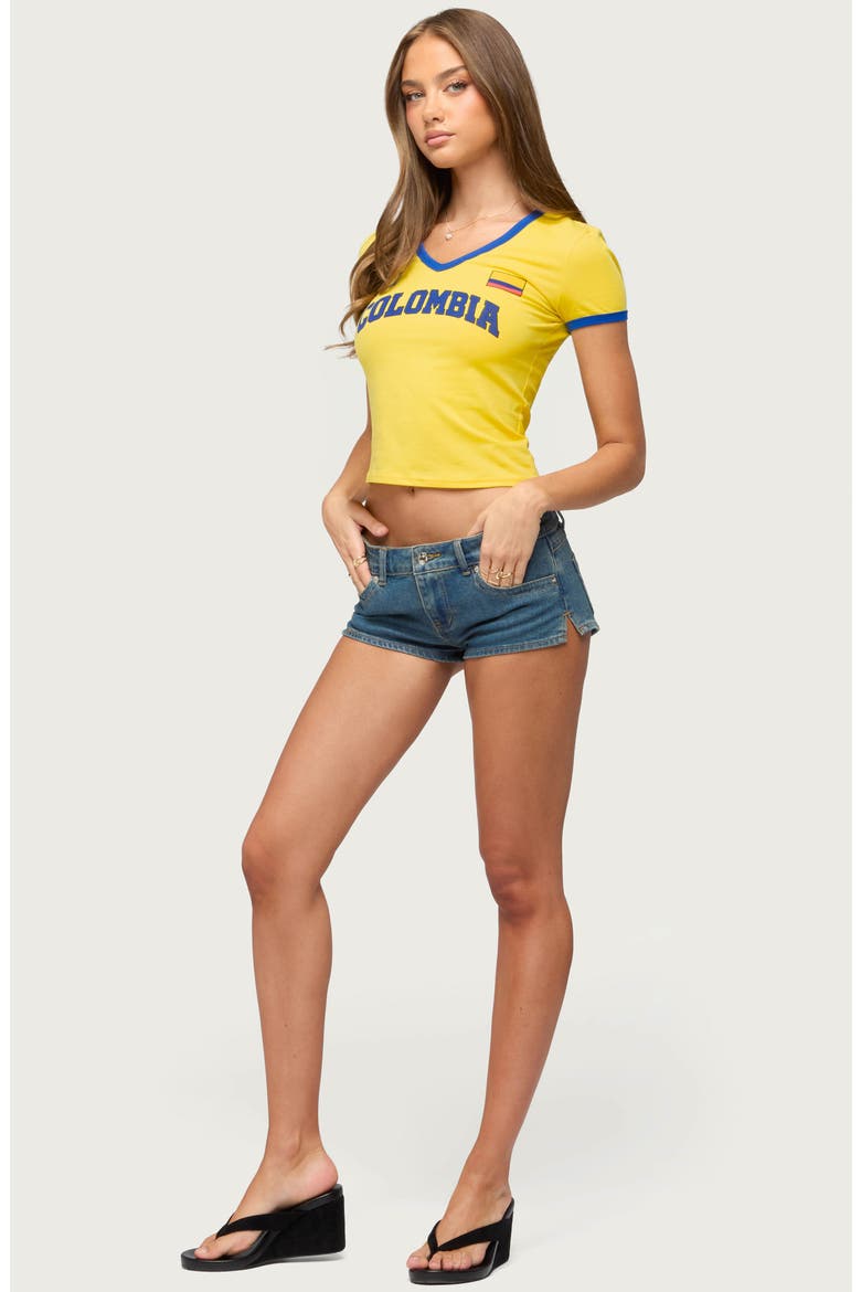 Colombia 08 V-Neck T-Shirt, Alternate, color, YELLOW