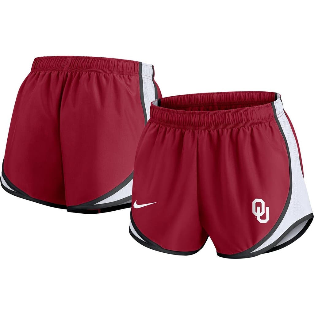 Nike Women's Crimson Oklahoma Sooners Spring Break Tempo Performance Shorts In Burgundy