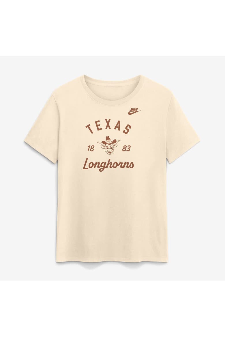 Women's Nike Natural Texas Longhorns Legacy Team Name T-Shirt, Alternate, color, Natural