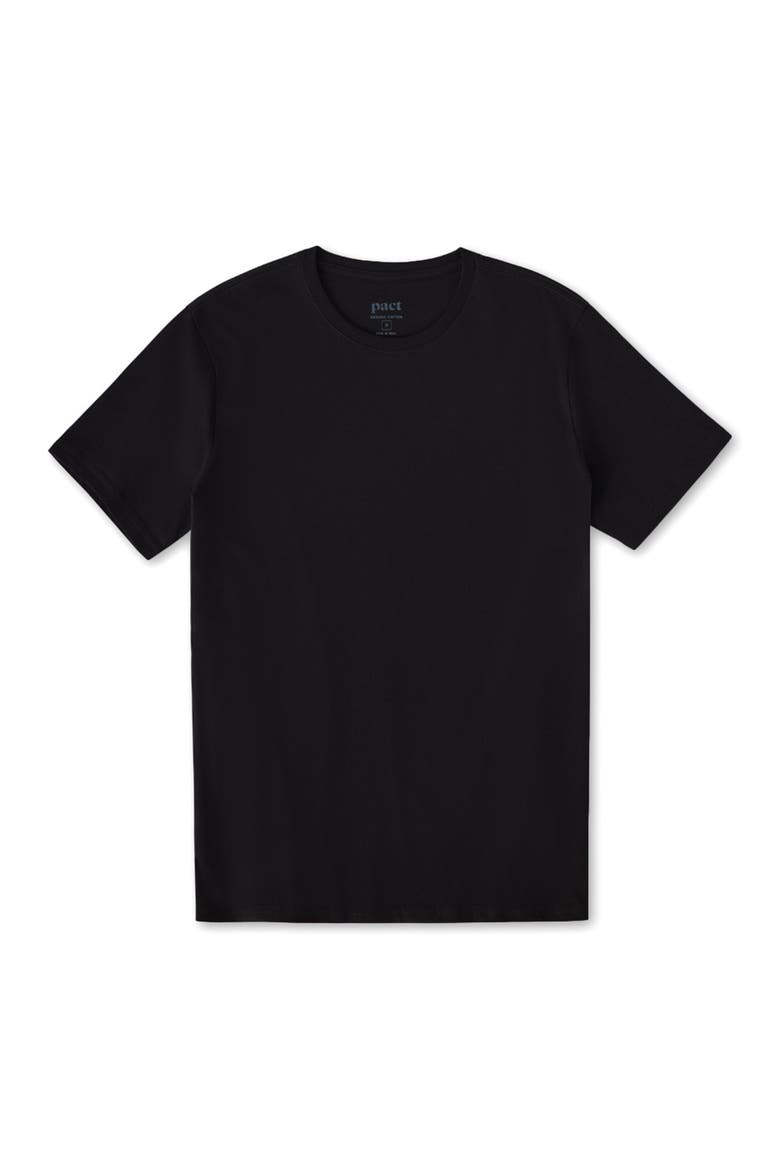 Organic Cotton Softspun Essential Crewneck Tee, Alternate, color, Black