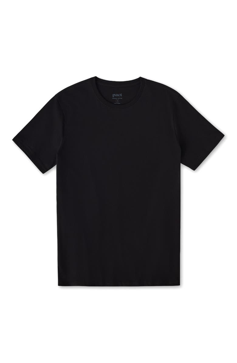 Pact Organic Cotton Men's Softspun Essential Crewneck Tee, Alternate, color, Black