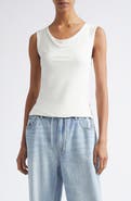 Alexander Wang Cowl Neck Tank with Side Zips