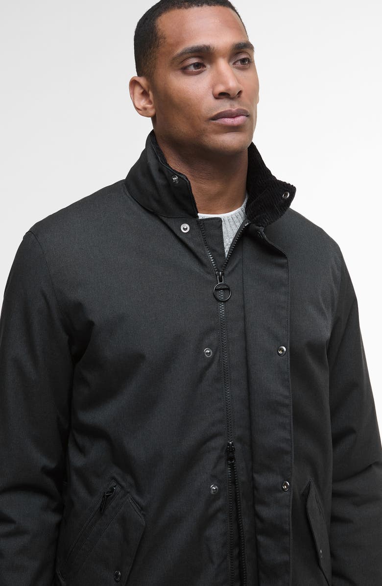 Barbour Winter Powell Waterproof Jacket, Alternate, color, Black