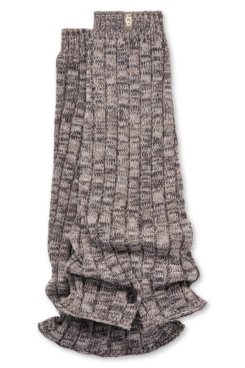 Talullah Cotton Blend Rib Leg Warmers, Alternate, color, GREY HEATHER