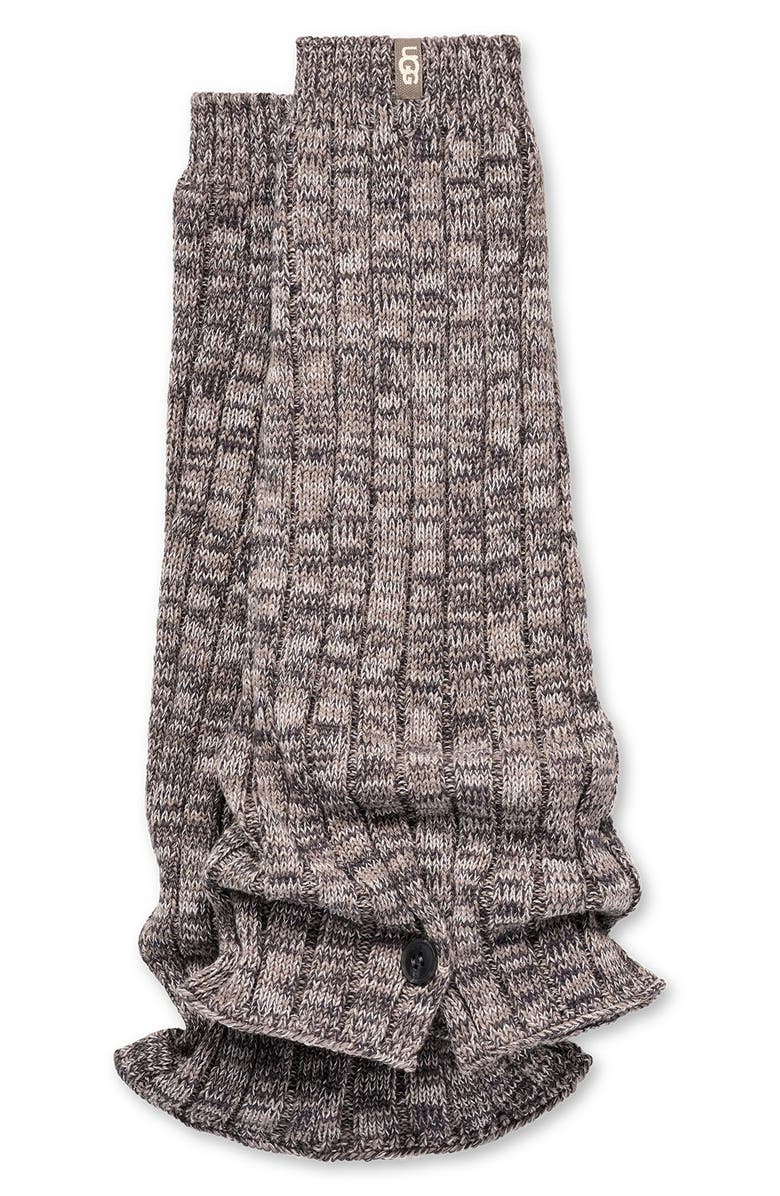 UGG<sup>®</sup> Talullah Cotton Blend Rib Leg Warmers, Alternate, color, Grey Heather
