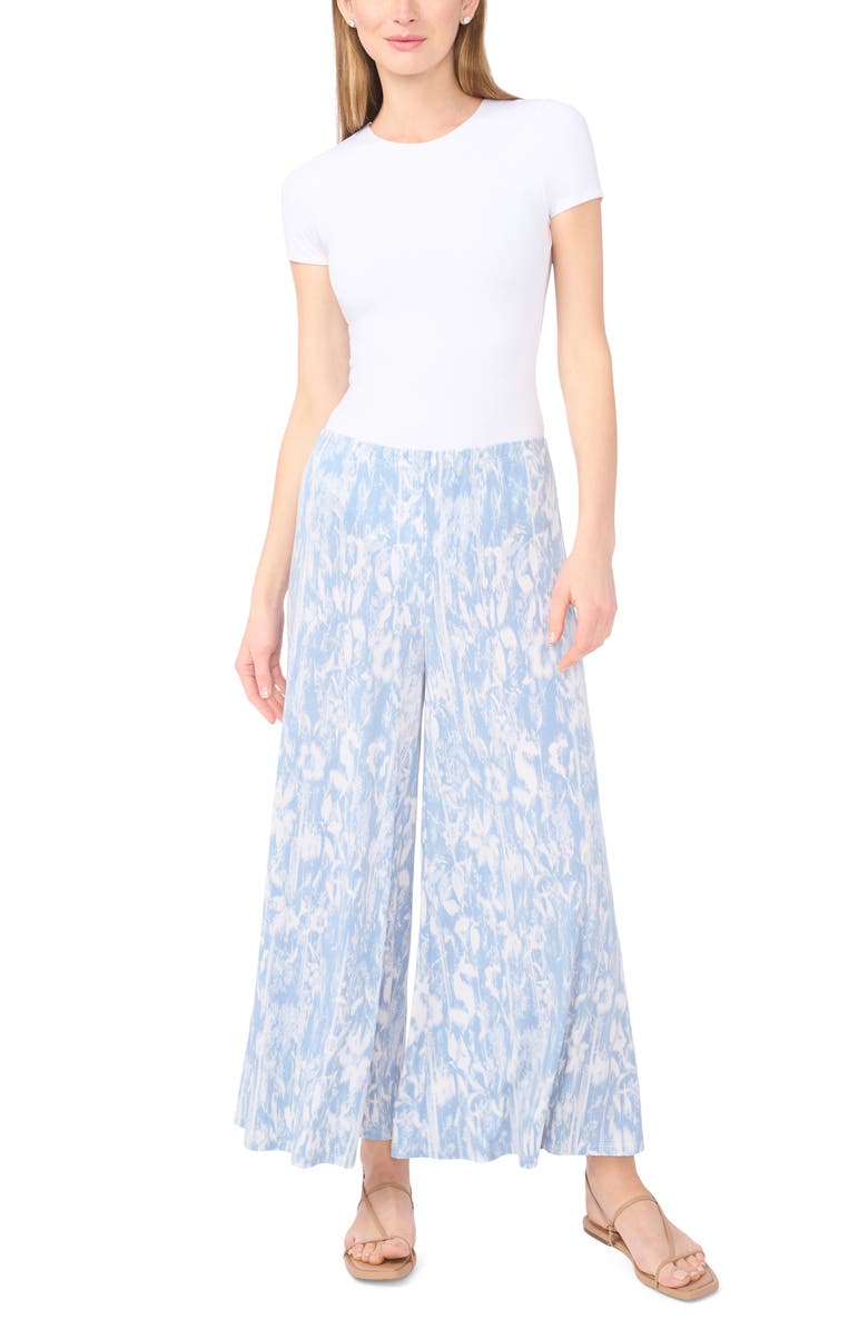 Vince Camuto Wide Leg Pull-On Pants, Alternate, color, Lake Breeze
