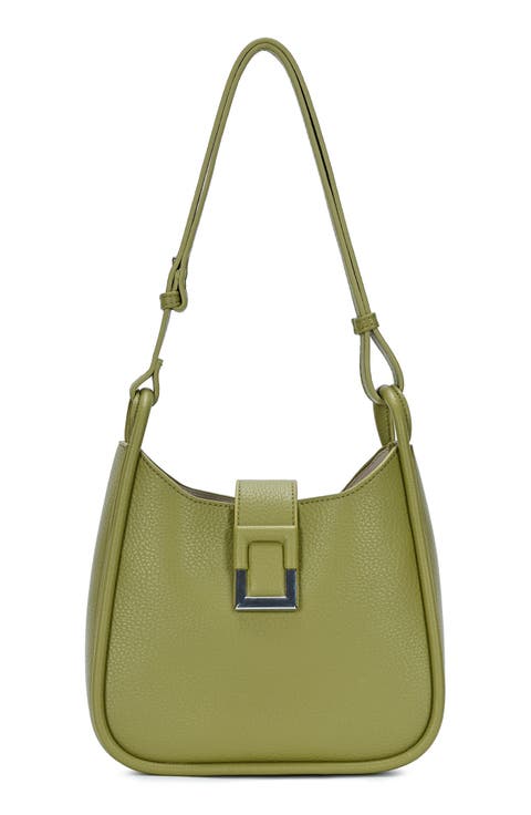 D-Ring Buckle Hobo Shoulder Bag