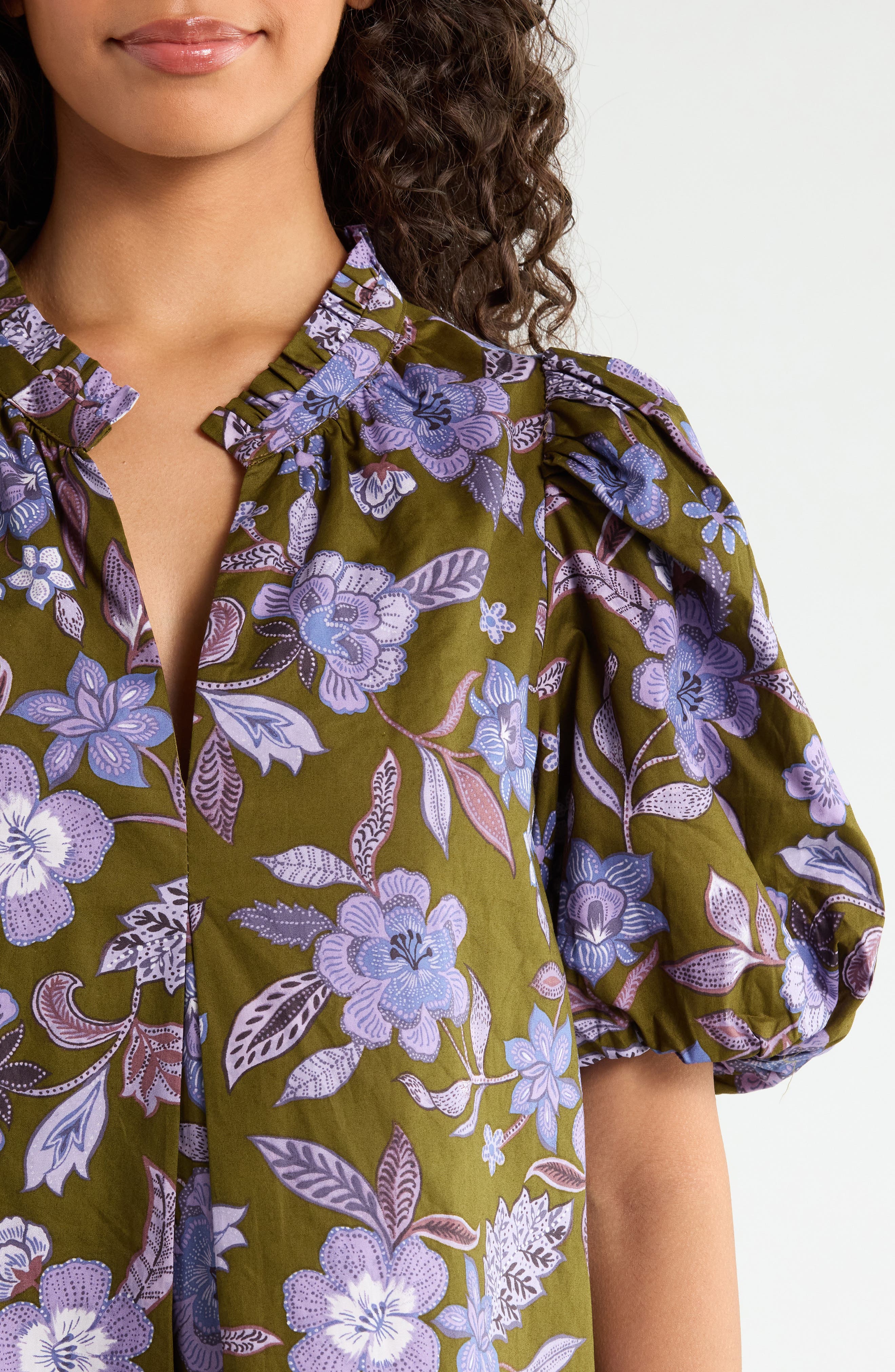 SUGARLIPS Aurora Puff Sleeve Shift Minidress (Women) | Nordstrom