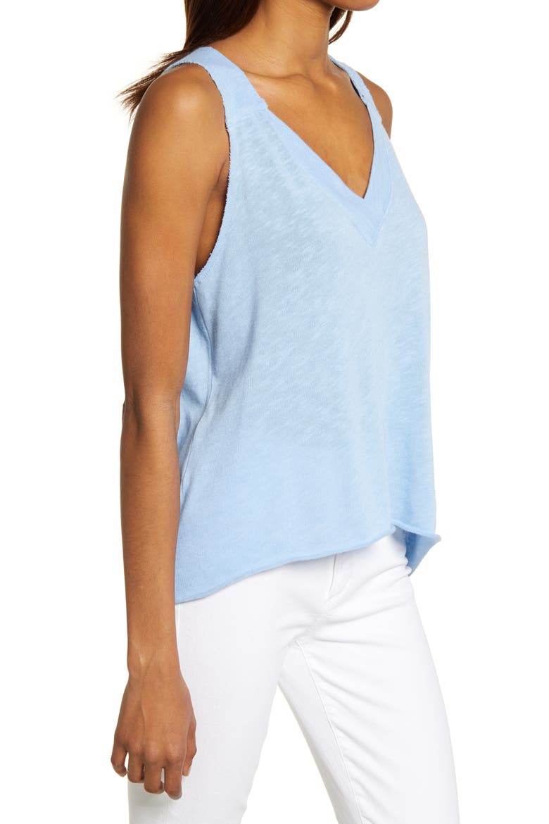 Textured Tank, Alternate, color, BLUE VISTA
