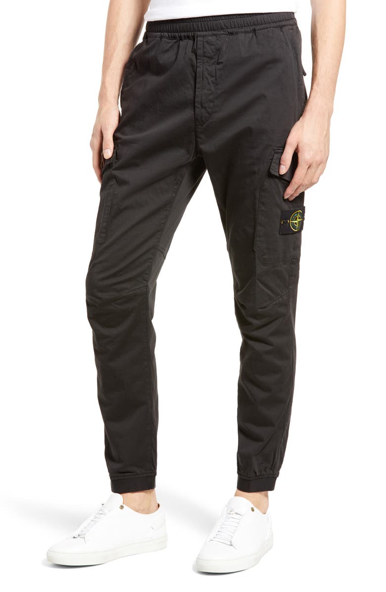 Stone Island Elastic Waist Cargo Joggers, Main, color, 