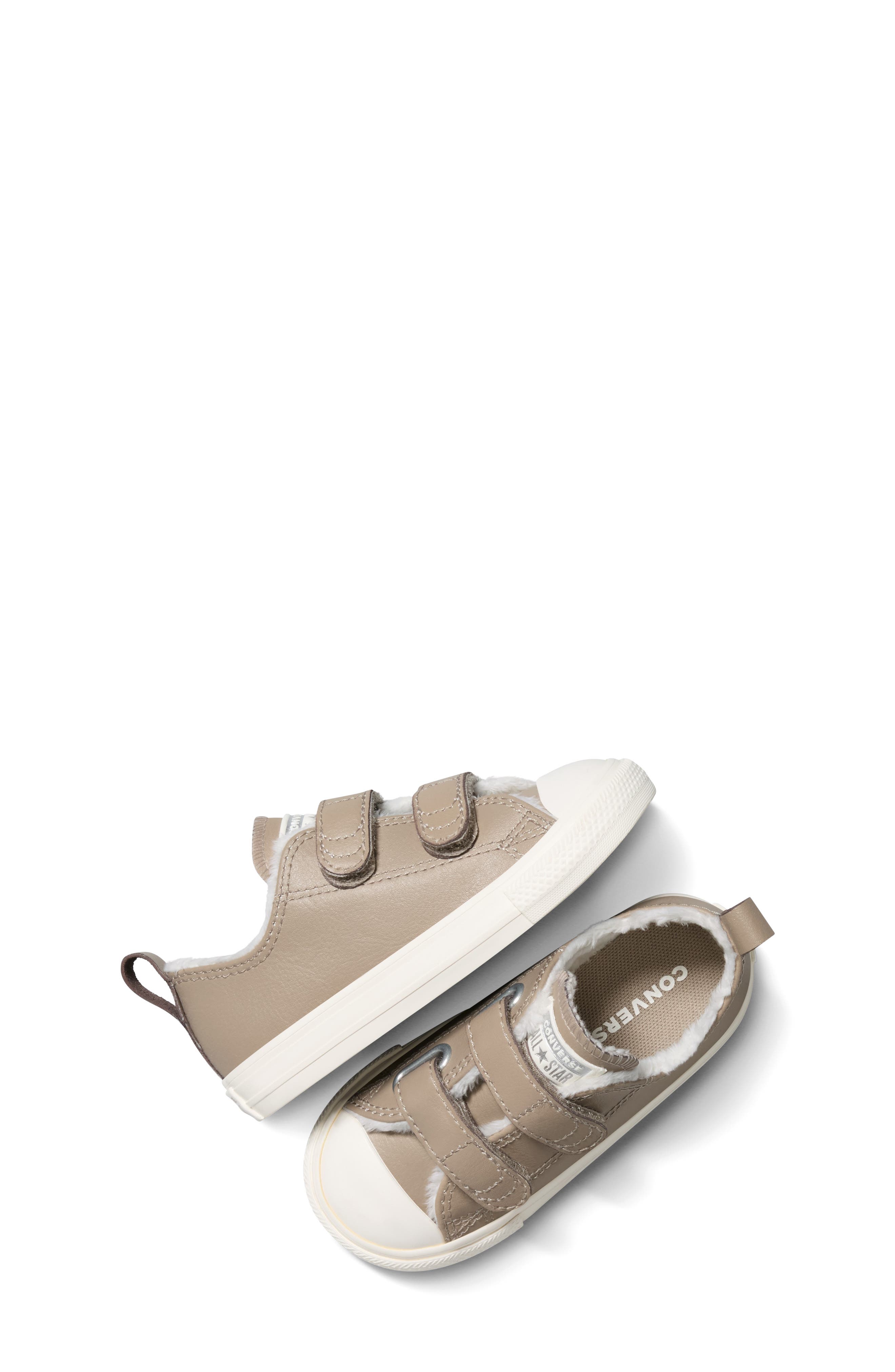 Converse Kids
 Chuck Taylor<sup
®</sup
 All Star Fuzzy Trim Sneaker, Alternate, color, Vintage Cargo/ Egret/ Egret